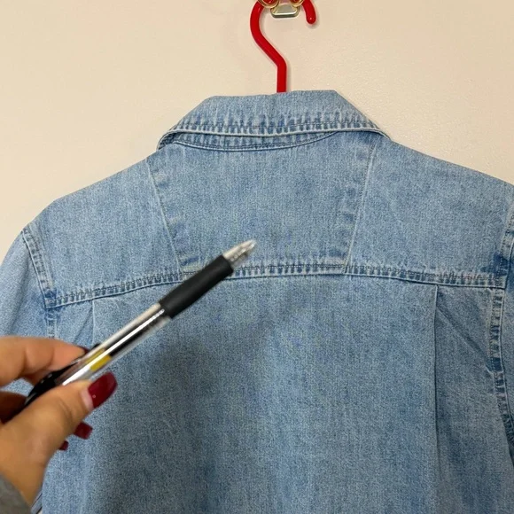 Bill Blass Light Blue Jean Jacket 100% Cotton Size M - Picture 11 of 16